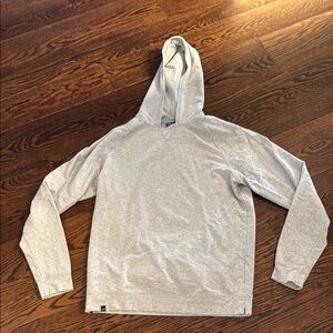 johnnie-O Light Gray Crewneck Hoodie Sweater